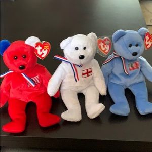 Fourth of July Set of 3 Beanie babies